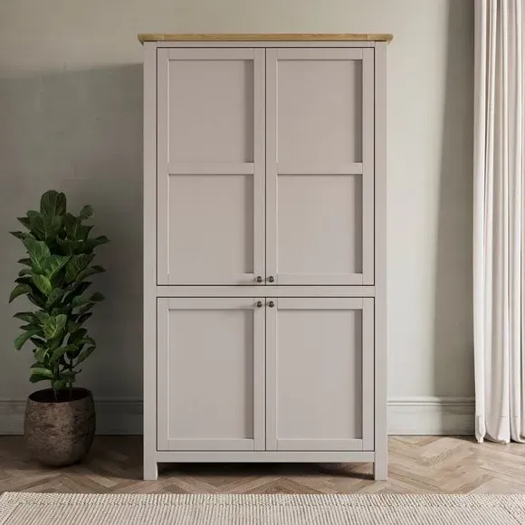 Hideaway Desk with Storage - Stone, Wood Effect image