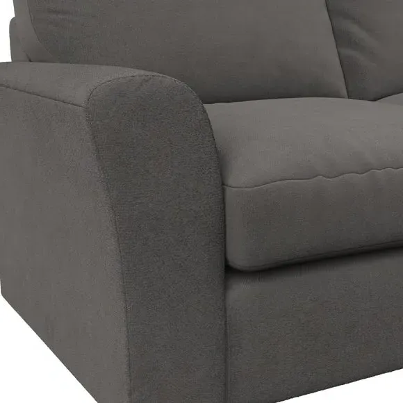 High Back Armchair with Flared Arms - Charcoal