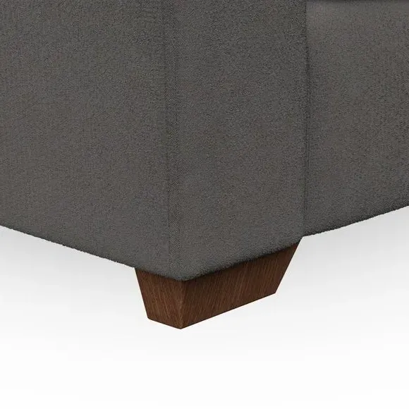 High Back Armchair with Flared Arms - Charcoal