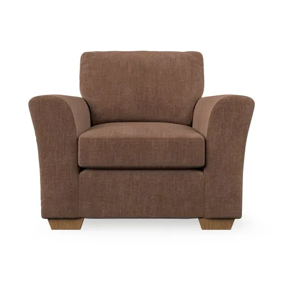 High Back Armchair with Flared Arms - Clay