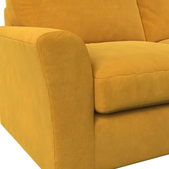 High Back Armchair with Flared Arms - Gold