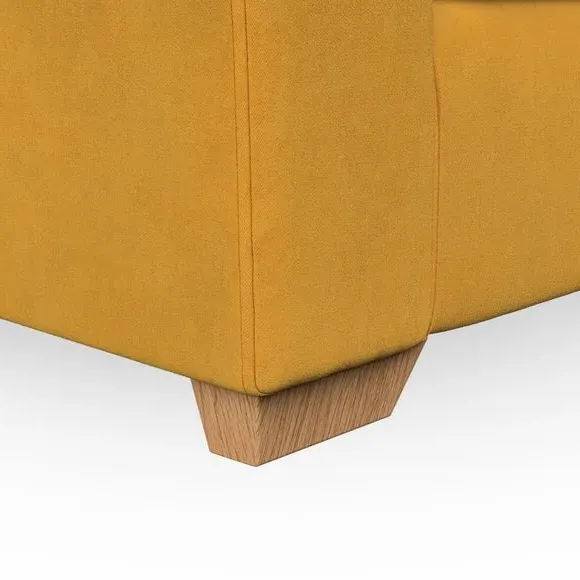High Back Armchair with Flared Arms - Gold