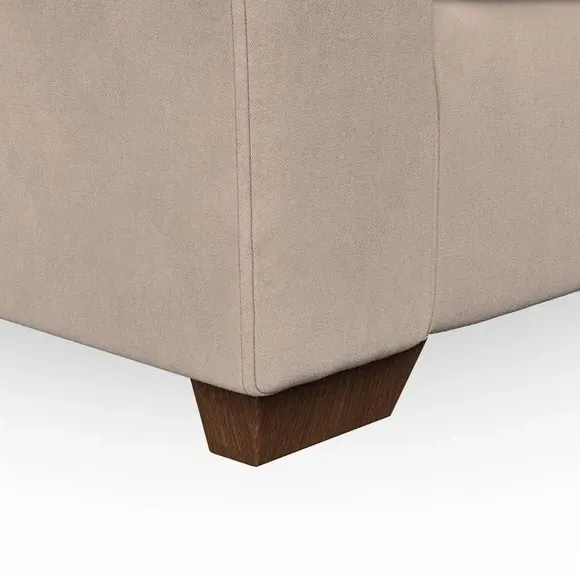 High Back Armchair with Flared Arms - Natural