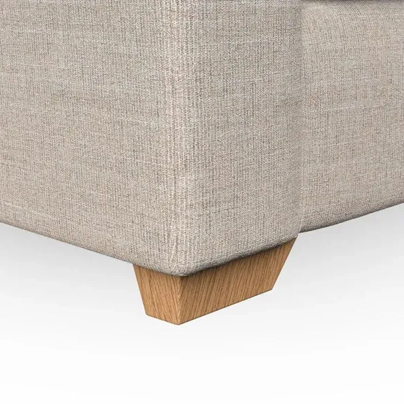 High Back Armchair with Flared Arms - Natural