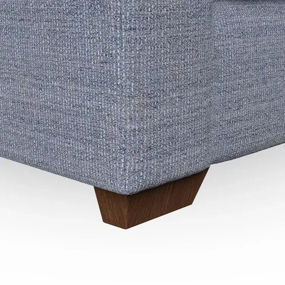 High Back Armchair with Flared Arms - Navy