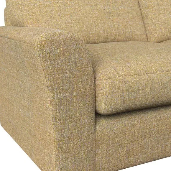 High Back Armchair with Flared Arms - Ochre