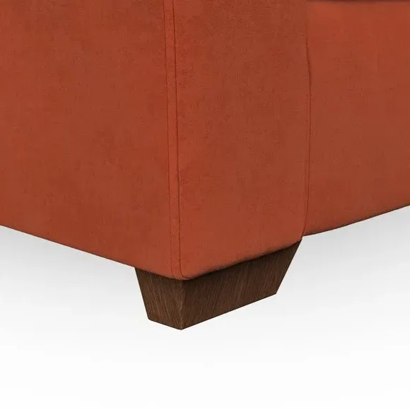 High Back Armchair with Flared Arms - Orange