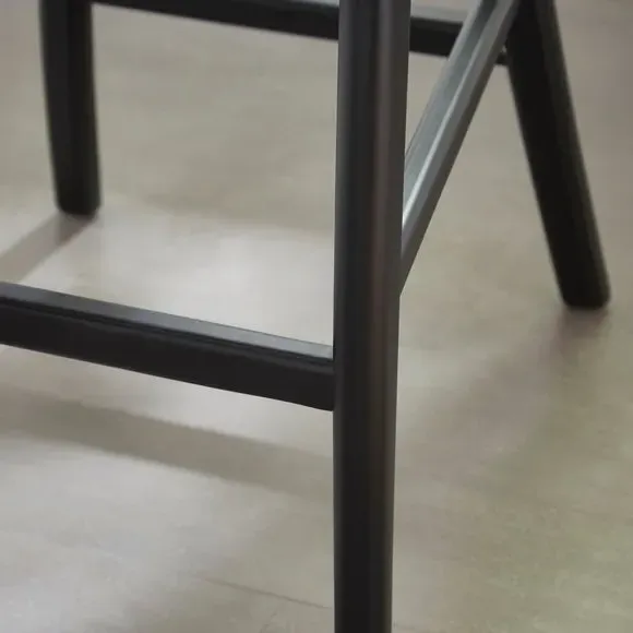 High-Back Bar Stool - Black Oak, Beech