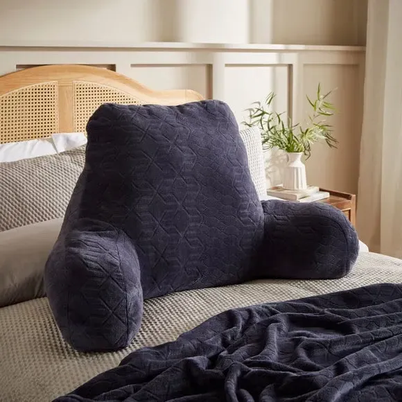 High Back Cuddle Cushion with Armrests - Navy