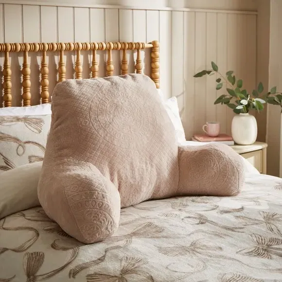 High Back Cuddle Cushion with Pocket - Taupe image