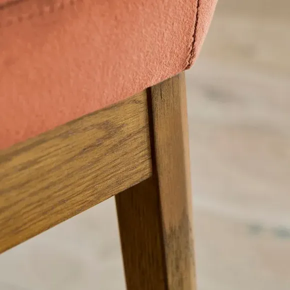 High Back Dining Chair - Clay, Velvet