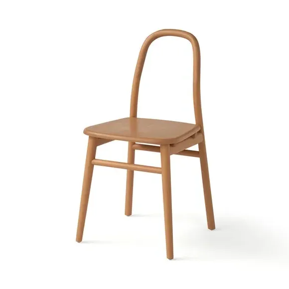 High Back Dining Chair - Dark Stained, Beech Wood