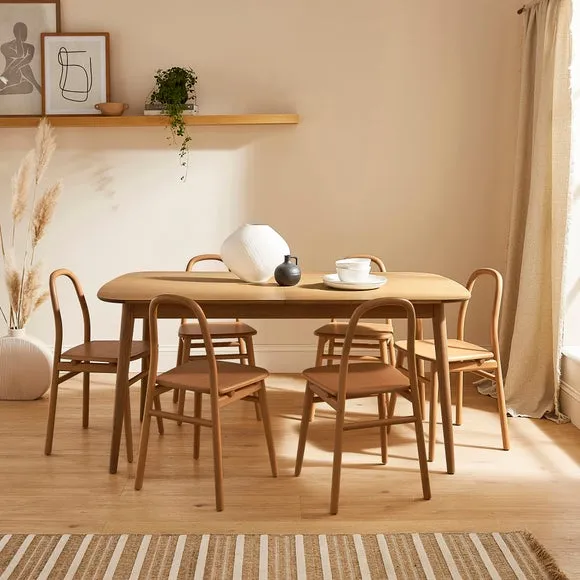 High Back Dining Chair - Dark Stained, Beech Wood