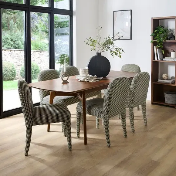 High Back Dining Chair - Khaki, Chenille