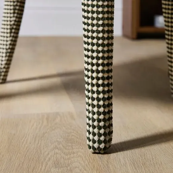 High Back Dining Chair - Khaki, Chenille