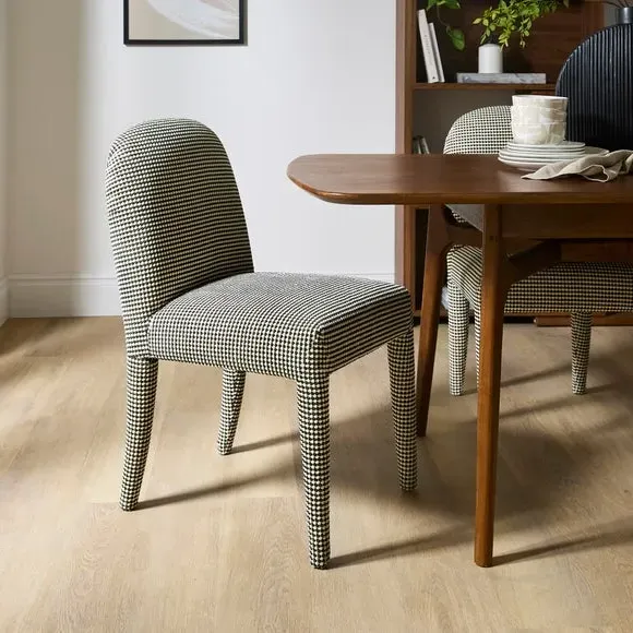 High Back Dining Chair - Khaki, Chenille image