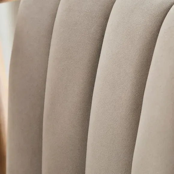 High Back Dining Chair - Mink, Velvet
