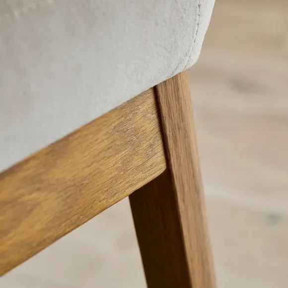 High Back Dining Chair - Mink, Velvet