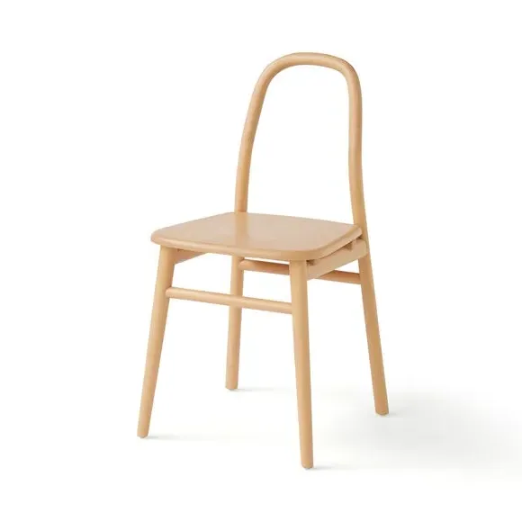 High Back Dining Chair - Modern Stained, Beech Wood