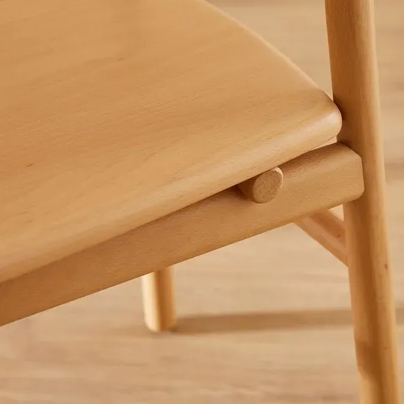 High Back Dining Chair - Modern Stained, Beech Wood
