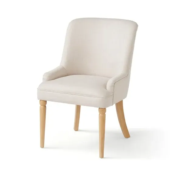 High Back Dining Chair - Natural, Fabric