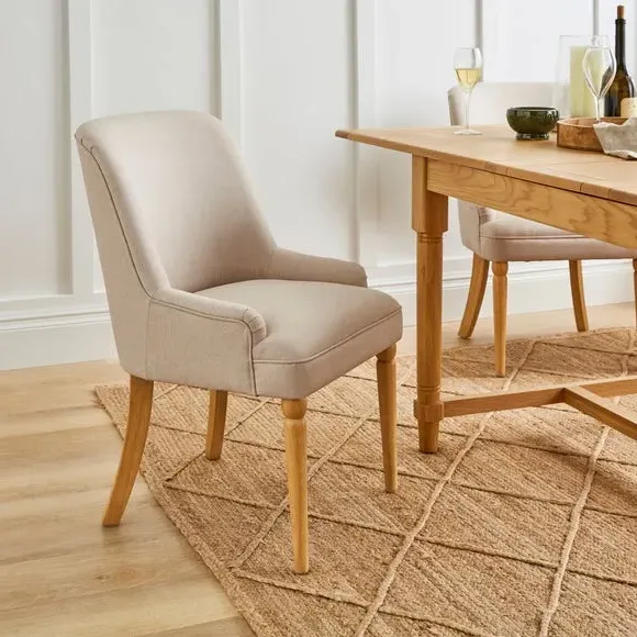 High Back Dining Chair - Natural, Fabric image