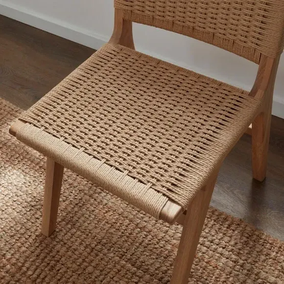 High Back Dining Chair - Oak, Solid Wood