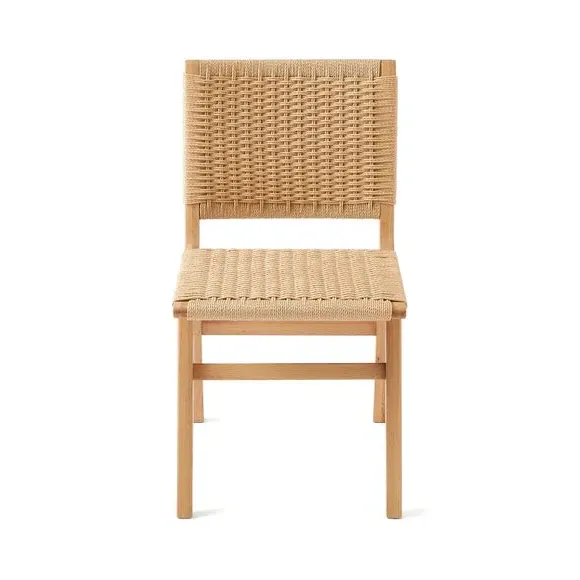 High Back Dining Chair - Oak, Solid Wood