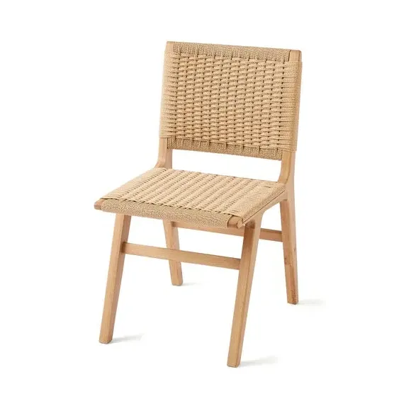 High Back Dining Chair - Oak, Solid Wood
