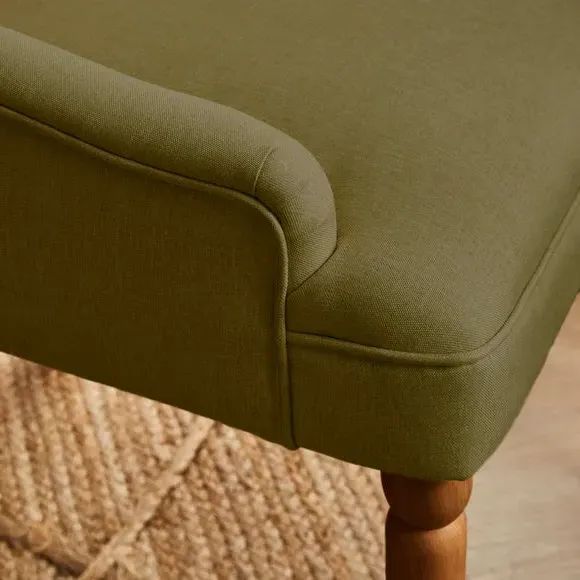 High Back Dining Chair - Olive, Fabric
