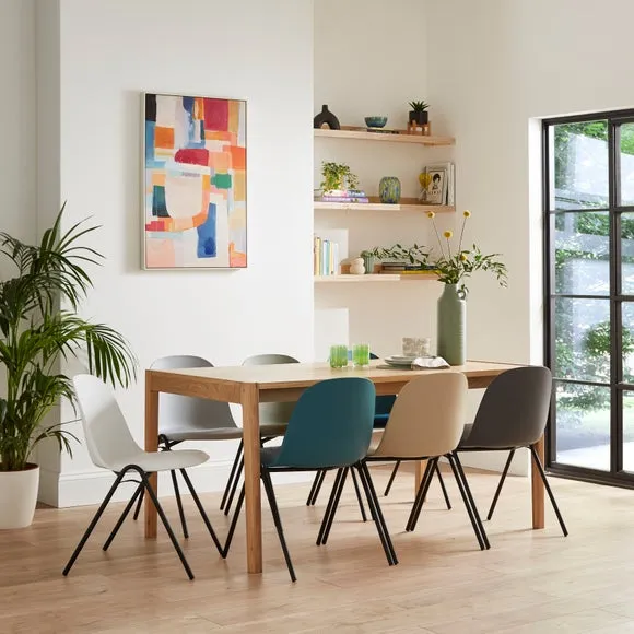 High-Back Dining Chair Stackable - Grey
