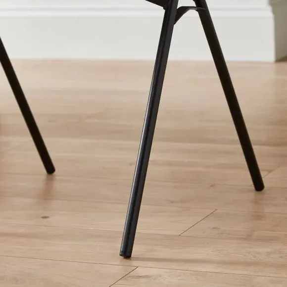 High-Back Dining Chair Stackable - Grey