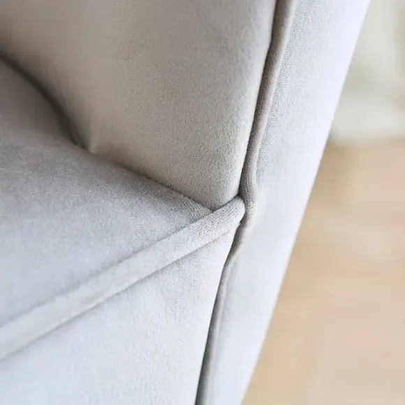 High Back Dining Chair - Steeple Grey, Velvet