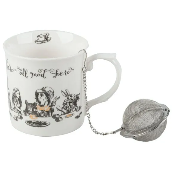 High Tea Set with Infuser - White, China