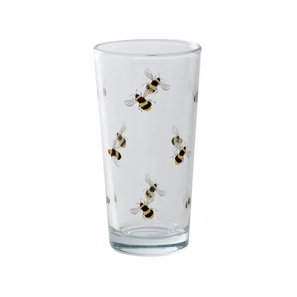Highball Glass with Bee Design - Clear
