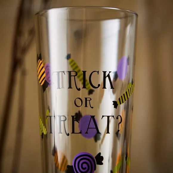 Highball Glass with Halloween Print - Clear