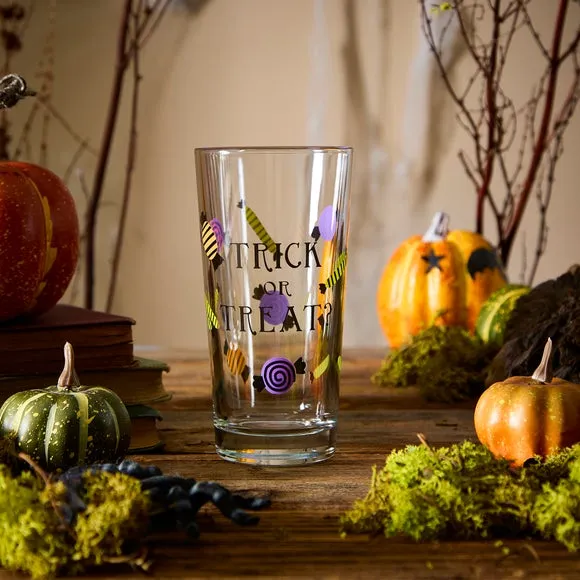 Highball Glass with Halloween Print - Clear image