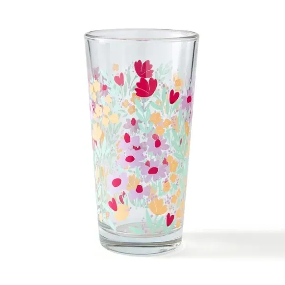 Highball Glass with Painted Design - Multicolor