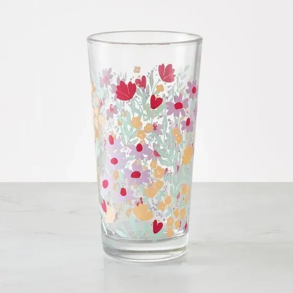 Highball Glass with Painted Design - Multicolor image