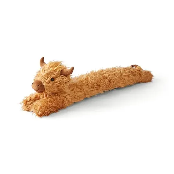 Highland Cow Draught Excluder - Brown, Cord