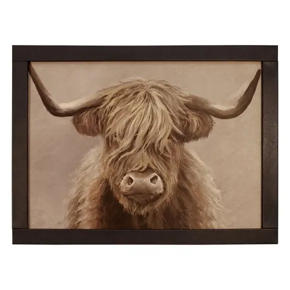 Highland Cow Lap Tray - Brown, Recycled Material image