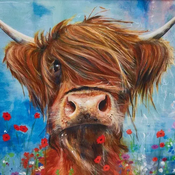 Highland Cow Poster - Multicolor