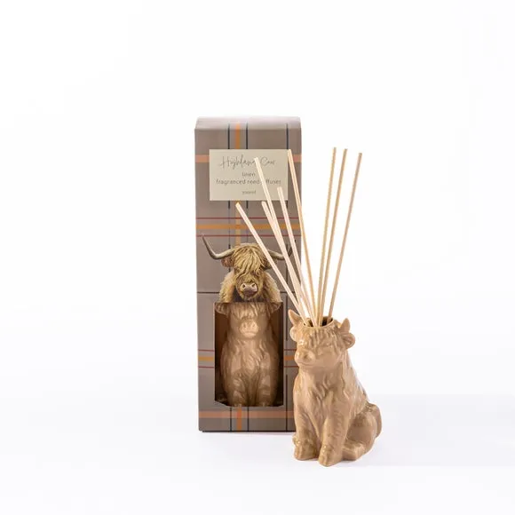 Highland Cow Reed Diffuser - Brown, Ceramic