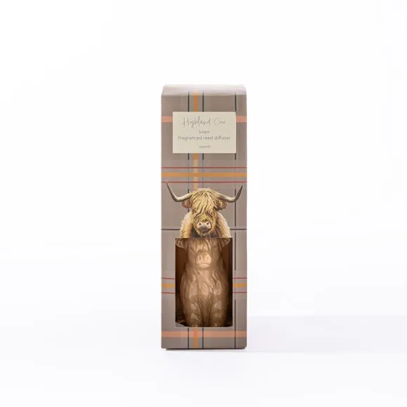 Highland Cow Reed Diffuser - Brown, Ceramic