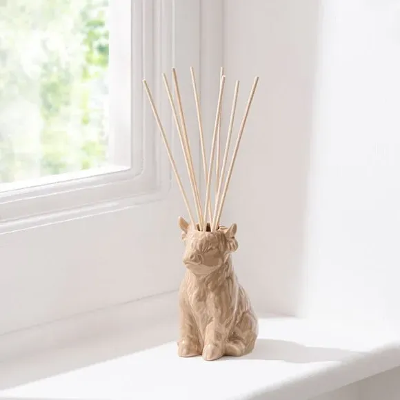 Highland Cow Reed Diffuser - Brown, Ceramic image
