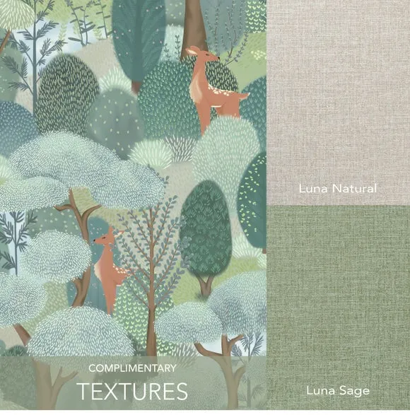 Hillside Wallpaper - Lilypad, Matt Ink