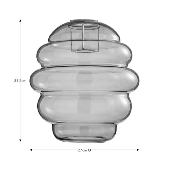 Hive-Shaped Pendant Shade - Orange, Glass