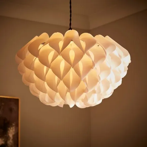 Honeycomb Pendant Shade Easy Fit - White