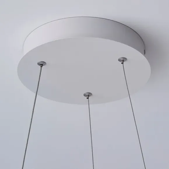 Hoop Semi Flush Ceiling Light - White, LED