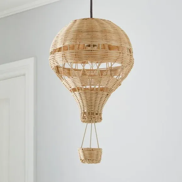 Hot Air Balloon Pendant Shade - Natural, Rattan